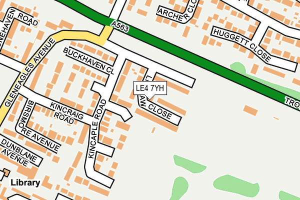 LE4 7YH map - OS OpenMap – Local (Ordnance Survey)