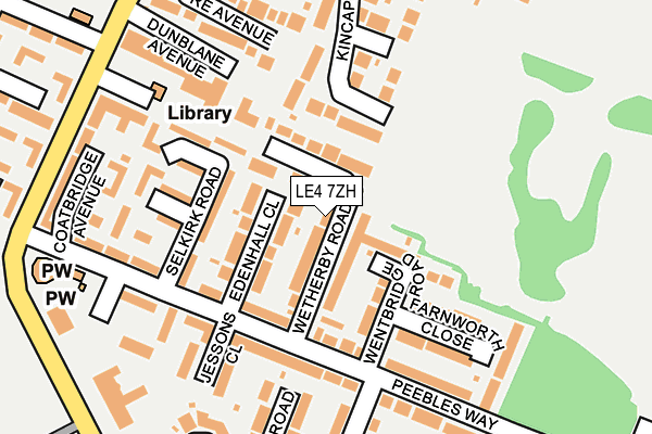 LE4 7ZH map - OS OpenMap – Local (Ordnance Survey)