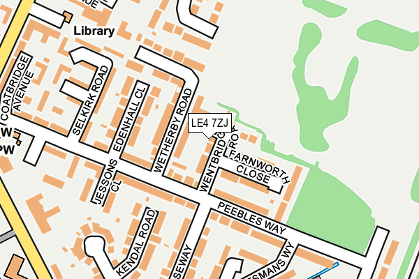 LE4 7ZJ map - OS OpenMap – Local (Ordnance Survey)