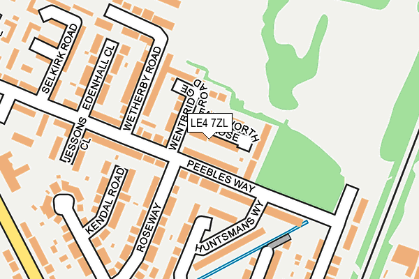 LE4 7ZL map - OS OpenMap – Local (Ordnance Survey)