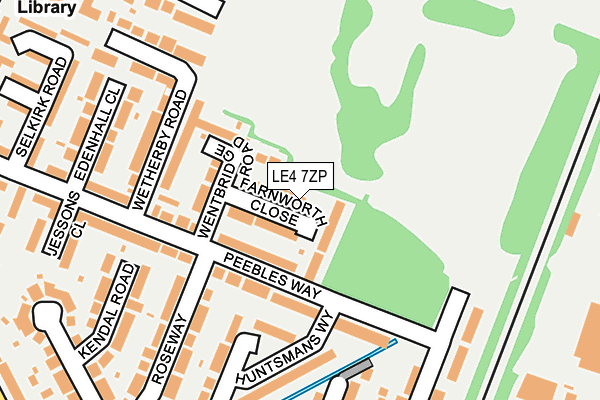 LE4 7ZP map - OS OpenMap – Local (Ordnance Survey)