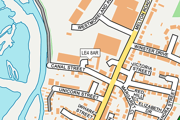 LE4 8AR map - OS OpenMap – Local (Ordnance Survey)