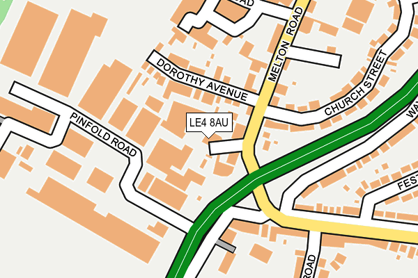 LE4 8AU map - OS OpenMap – Local (Ordnance Survey)
