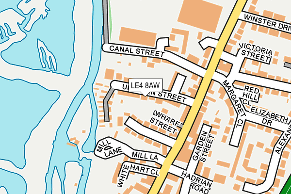LE4 8AW map - OS OpenMap – Local (Ordnance Survey)