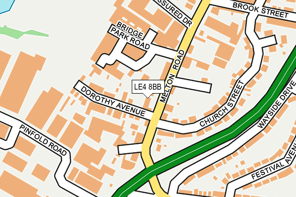 LE4 8BB map - OS OpenMap – Local (Ordnance Survey)