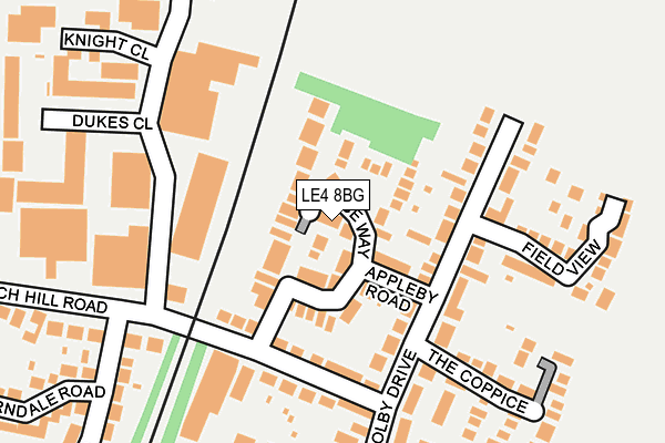 LE4 8BG map - OS OpenMap – Local (Ordnance Survey)