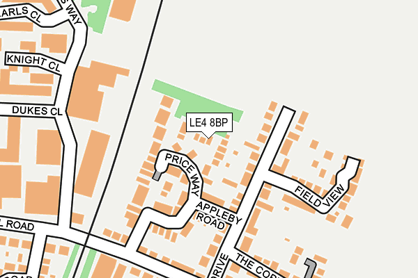 LE4 8BP map - OS OpenMap – Local (Ordnance Survey)