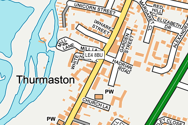 LE4 8BU map - OS OpenMap – Local (Ordnance Survey)