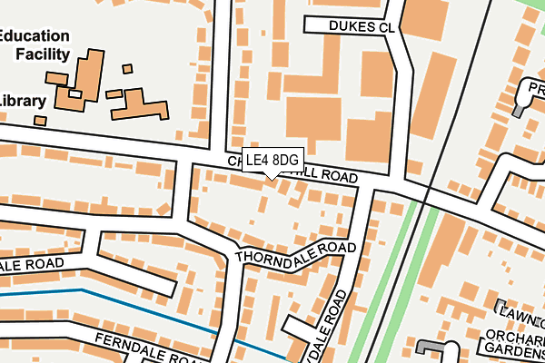LE4 8DG map - OS OpenMap – Local (Ordnance Survey)