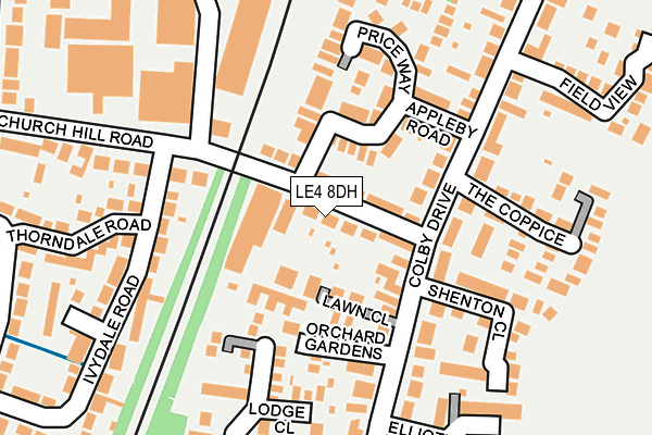 LE4 8DH map - OS OpenMap – Local (Ordnance Survey)