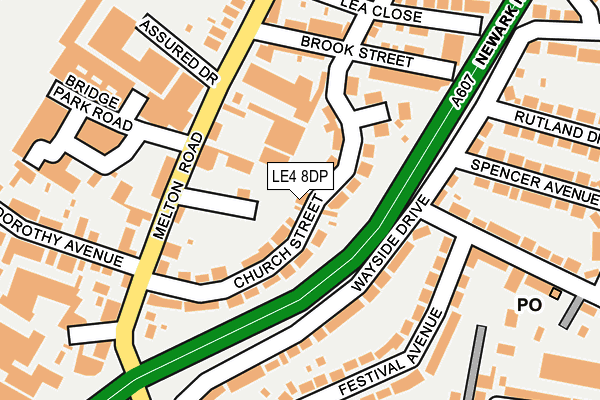 LE4 8DP map - OS OpenMap – Local (Ordnance Survey)