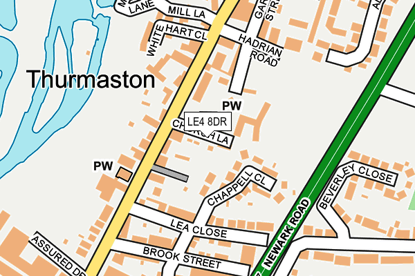 LE4 8DR map - OS OpenMap – Local (Ordnance Survey)