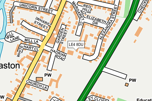 LE4 8DU map - OS OpenMap – Local (Ordnance Survey)