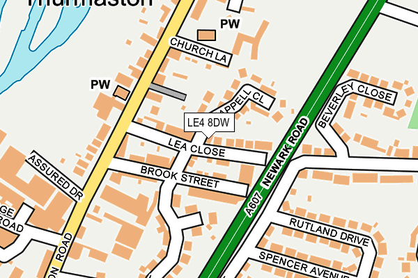 LE4 8DW map - OS OpenMap – Local (Ordnance Survey)