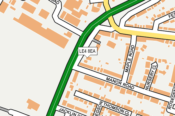 LE4 8EA map - OS OpenMap – Local (Ordnance Survey)