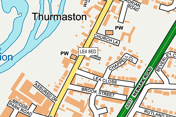 Map of THURMASTON FOOD AND WINE LIMITED at local scale