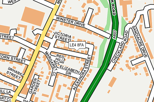 LE4 8FA map - OS OpenMap – Local (Ordnance Survey)