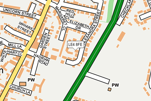 LE4 8FE map - OS OpenMap – Local (Ordnance Survey)