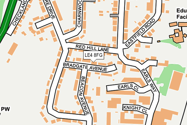 LE4 8FG map - OS OpenMap – Local (Ordnance Survey)