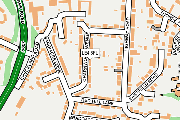 LE4 8FL map - OS OpenMap – Local (Ordnance Survey)