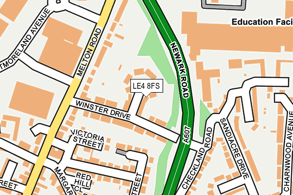 LE4 8FS map - OS OpenMap – Local (Ordnance Survey)
