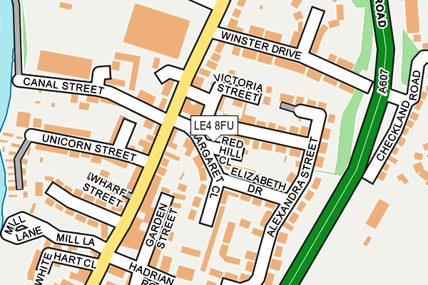 LE4 8FU map - OS OpenMap – Local (Ordnance Survey)