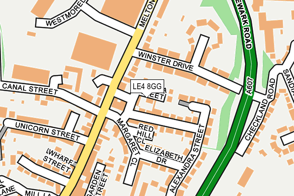 LE4 8GG map - OS OpenMap – Local (Ordnance Survey)