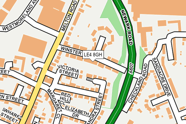 LE4 8GH map - OS OpenMap – Local (Ordnance Survey)