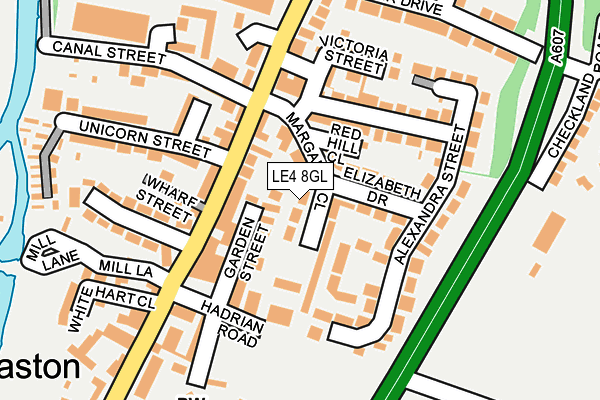 LE4 8GL map - OS OpenMap – Local (Ordnance Survey)