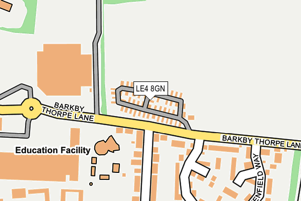 LE4 8GN map - OS OpenMap – Local (Ordnance Survey)