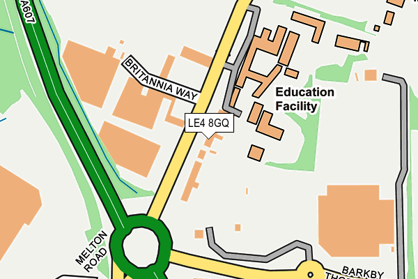 LE4 8GQ map - OS OpenMap – Local (Ordnance Survey)