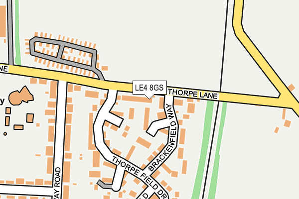 LE4 8GS map - OS OpenMap – Local (Ordnance Survey)