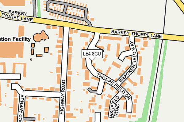 LE4 8GU map - OS OpenMap – Local (Ordnance Survey)