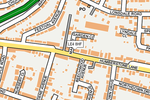 LE4 8HF map - OS OpenMap – Local (Ordnance Survey)