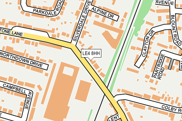 LE4 8HH map - OS OpenMap – Local (Ordnance Survey)