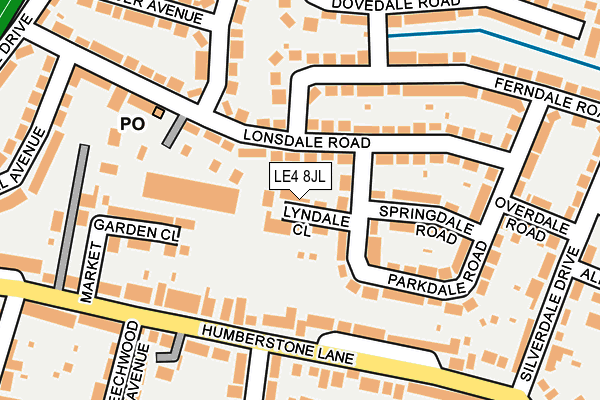 LE4 8JL map - OS OpenMap – Local (Ordnance Survey)
