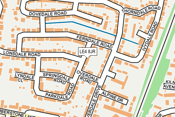 LE4 8JR map - OS OpenMap – Local (Ordnance Survey)