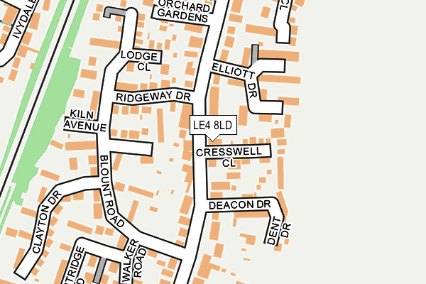 LE4 8LD map - OS OpenMap – Local (Ordnance Survey)