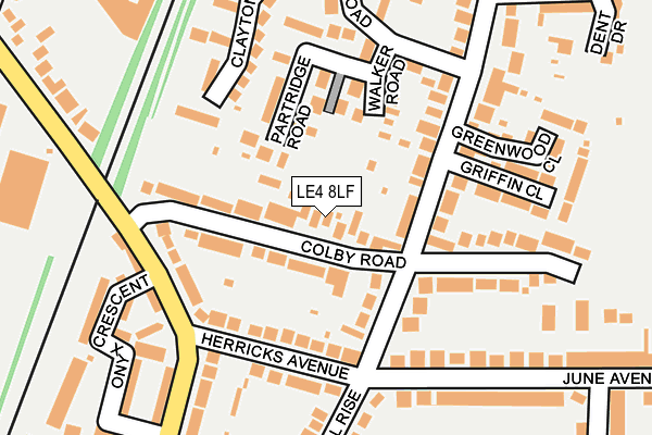 LE4 8LF map - OS OpenMap – Local (Ordnance Survey)