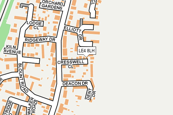 LE4 8LH map - OS OpenMap – Local (Ordnance Survey)