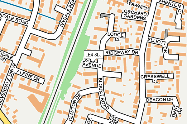LE4 8LJ map - OS OpenMap – Local (Ordnance Survey)