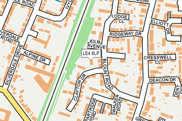 LE4 8LP map - OS OpenMap – Local (Ordnance Survey)