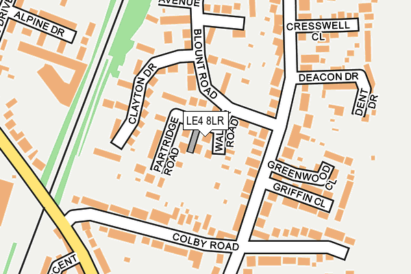 LE4 8LR map - OS OpenMap – Local (Ordnance Survey)