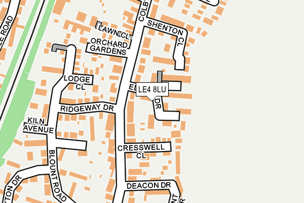 LE4 8LU map - OS OpenMap – Local (Ordnance Survey)