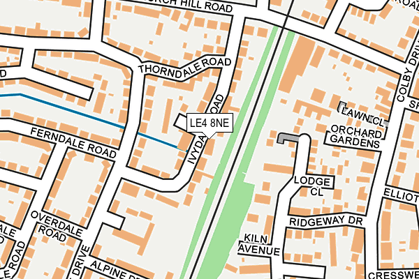 LE4 8NE map - OS OpenMap – Local (Ordnance Survey)