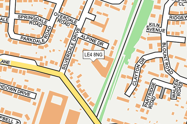 LE4 8NG map - OS OpenMap – Local (Ordnance Survey)