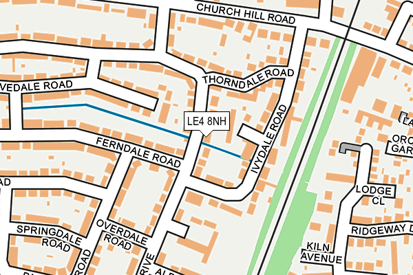 LE4 8NH map - OS OpenMap – Local (Ordnance Survey)