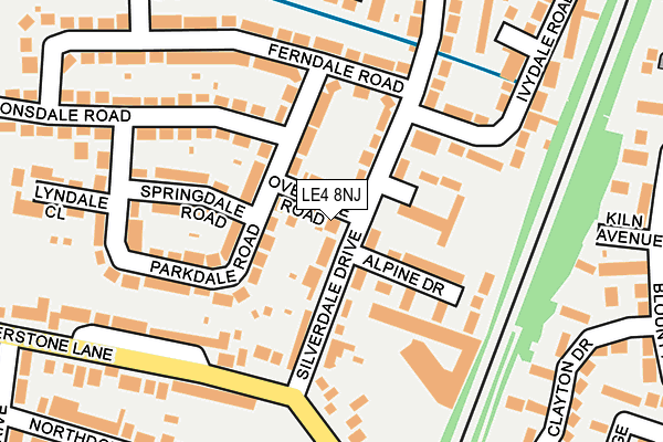 LE4 8NJ map - OS OpenMap – Local (Ordnance Survey)