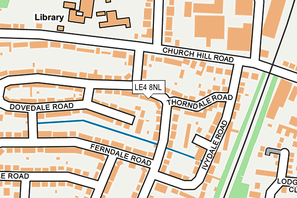 LE4 8NL map - OS OpenMap – Local (Ordnance Survey)