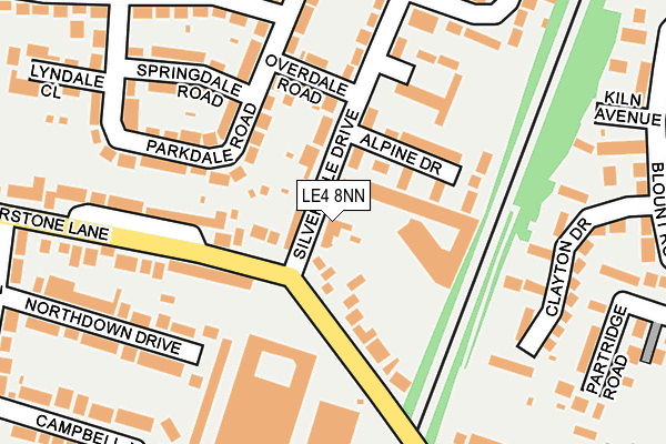 LE4 8NN map - OS OpenMap – Local (Ordnance Survey)